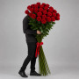 25 красных роз 150 см фото 3